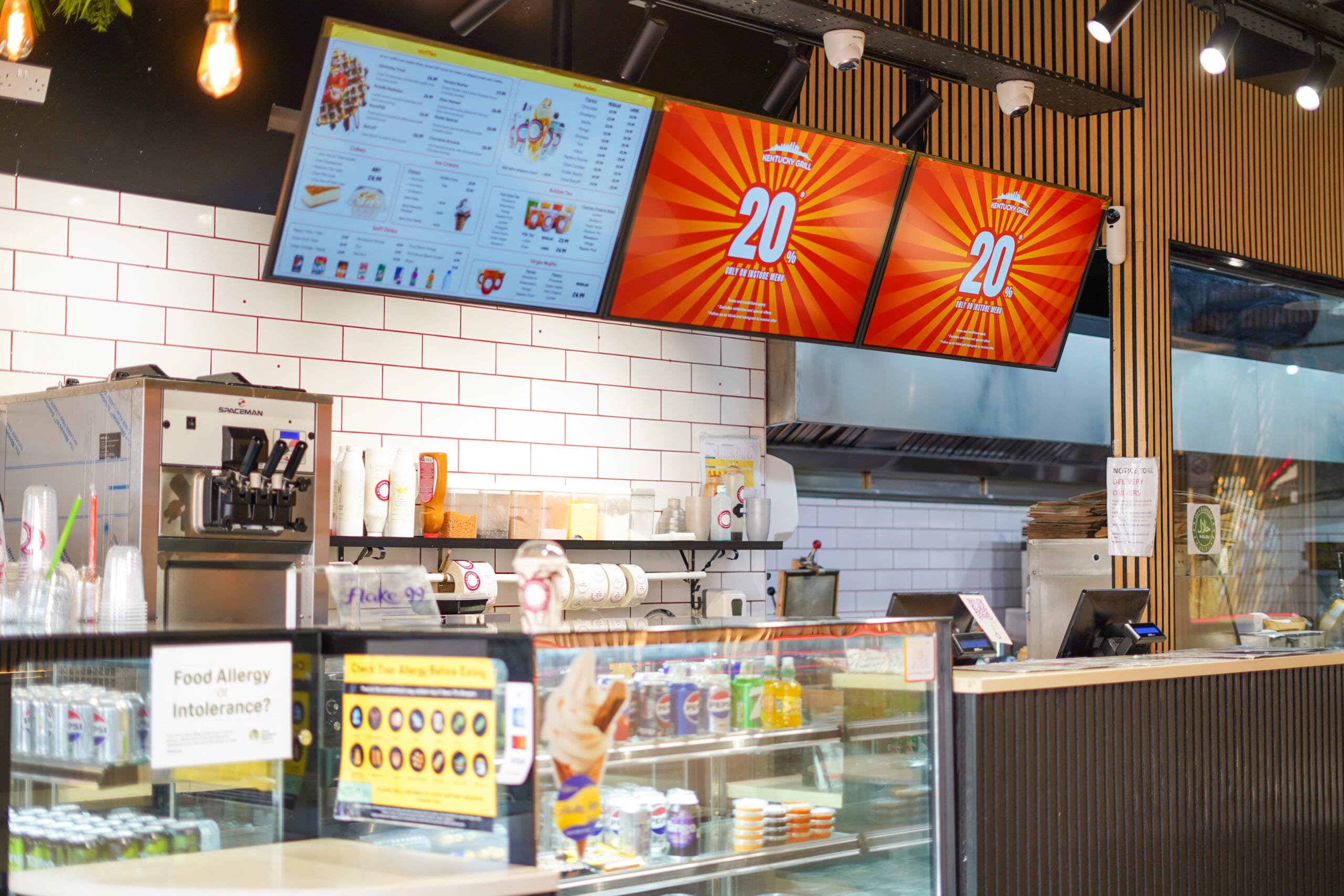 Restaurant and fast food kentucky-grill counter